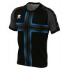 Errea Parma 3.0 Short Sleeve Shirt Black-Cyan