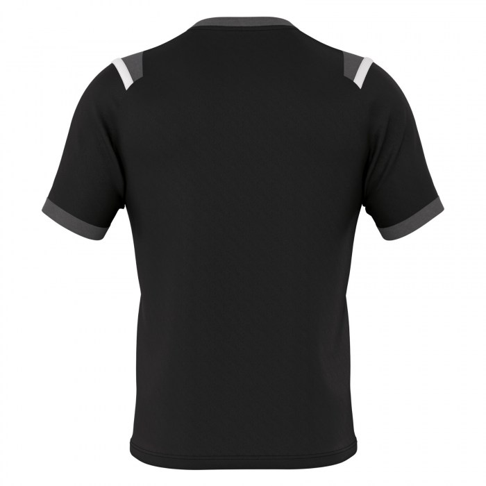 Errea Lucas Short Sleeve Shirt Black-Anthracite-White