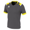 Errea Lucas Short Sleeve Shirt Anthracite-Fluo Yellow-White