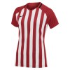 Nike Womens Striped Division III Short Sleeve Jersey (W) University Red-White-Black