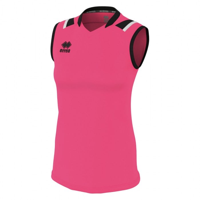 Errea Womens Lisa Sleeveless Top Fuxia-Black-White