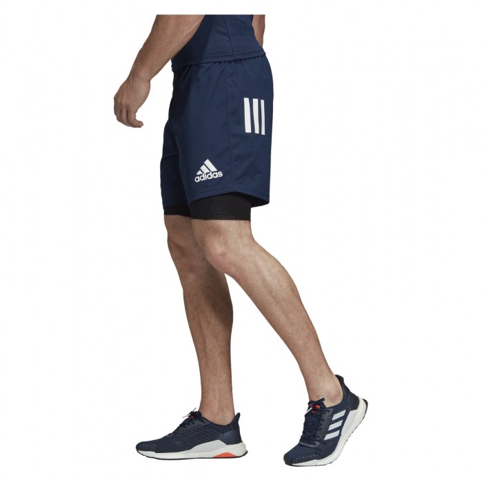 adidas-SS Classic 3S Rugby Shorts Collegiate Navy-White