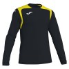Joma Champion V Long Sleeve Football Shirt Black-Yellow