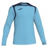 Joma Champion V Long Sleeve Football Shirt Turquoise-Navy