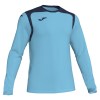 Joma Champion V Long Sleeve Football Shirt Turquoise-Navy