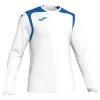 Joma Champion V Long Sleeve Football Shirt White-Royal
