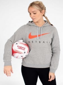 ENGLAND NETBALL SWOOSH YOUTHS HOODIE - Dark Grey Heather