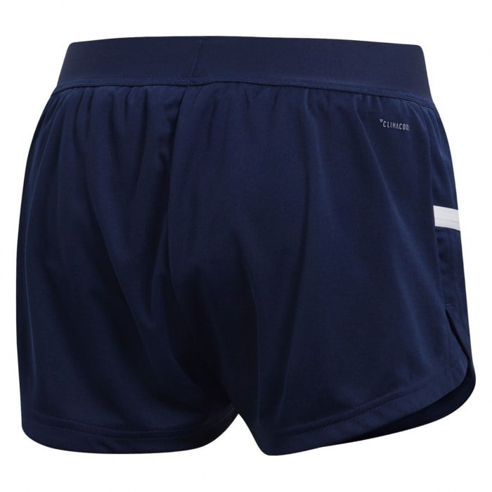 Adidas-LP Womens Team 19 Running Split Shorts Team Navy Blue-White