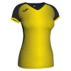 Joma Womens Supernova T-shirt (w) Black-Yellow