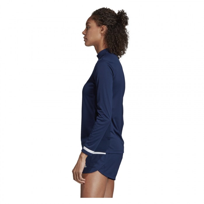 Adidas-LP Womens Team 19 1/4 Zip Jersey (W) Team Navy Blue-White