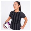 Nike Womens Striped Division III Short Sleeve Jersey (W) Anthracite-Black-White