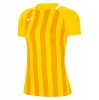 Nike Womens Striped Division III Short Sleeve Jersey (W) Tour Yellow-University Gold-White