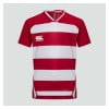 Canterbury Womens VAPODRI EVADER HOOPED RUGBY SHIRT (W) Red-White
