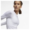 Nike Pro Long Sleeve Mesh Top - White/Black