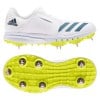 adidas LP Howzat Spike Junior 20 Cricket Shoes - White/Wild Teal/Acid Yellow