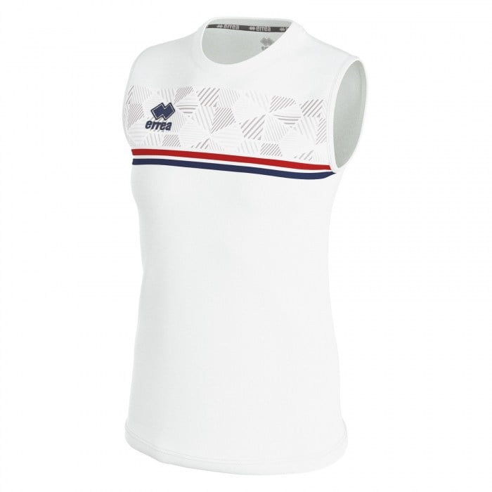 Errea Womens DIVINA SLEEVELESS SHIRT White-Red-Navy
