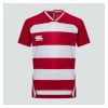 Canterbury VAPODRI EVADER HOOPED RUGBY SHIRT Flag Red-White