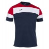 Joma Crew IV Short Sleeve Shirt Navy-Red-White
