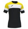 Joma Crew IV Short Sleeve Shirt Black-Yellow-White