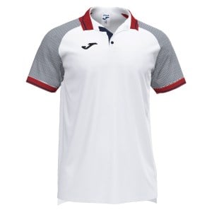 Joma Essential II Polo Shirt White-Red-Navy