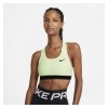 Nike Womens Swoosh Medium Support Sports Bra - Barely Volt/Black/Black