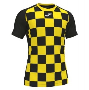 Joma Flag II Short Sleeve Jersey Black-Yellow