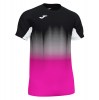 Joma Elite VII Performance T-Shirt (M) Black-White-Fluo Pink