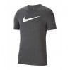 Nike Team Club 20 Swoosh Tee (M) - Charcoal Heather/White