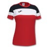 Joma Womens Crew IV Short Sleeve Shirt (W) Red-Black-White