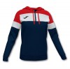 Joma Womens Crew IV Zip Up Hoodie (W) Navy-Red-White