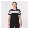 Joma Womens Crew IV Cotton Tee (W) Black-Grey-White