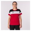 Joma Womens Crew IV Cotton Tee (W) Red-Black-White