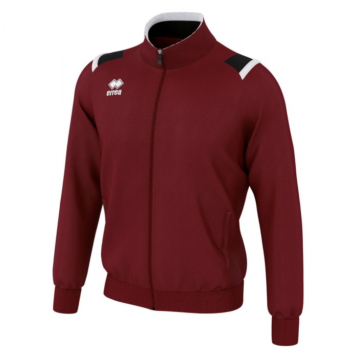 Errea Lou Tracksuit Jacket (M) Maroon-Black-White