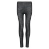 Womens Printed Tights Charcoal Static