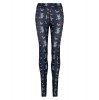 Womens Printed Tights Abstract Blue