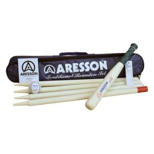 M.Y Deluxe 6 Piece Wooden Rounders Set With Carry Bag 