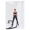 Womens Performance Crop Top Black Slate Melange