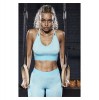 Womens Performance Crop Top Ocean Melange