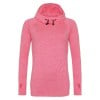 Womens Cowl Neck Midlayer Training Top Electric Pink Melange