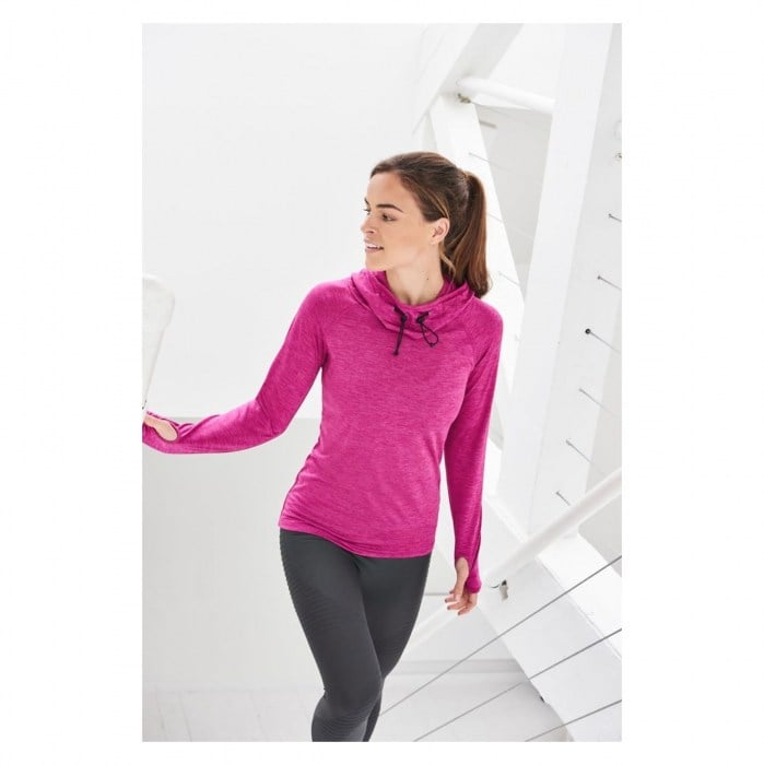 Womens Cowl Neck Midlayer Training Top