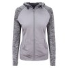 Womens Full Zip Training Hoodie Grey Melange