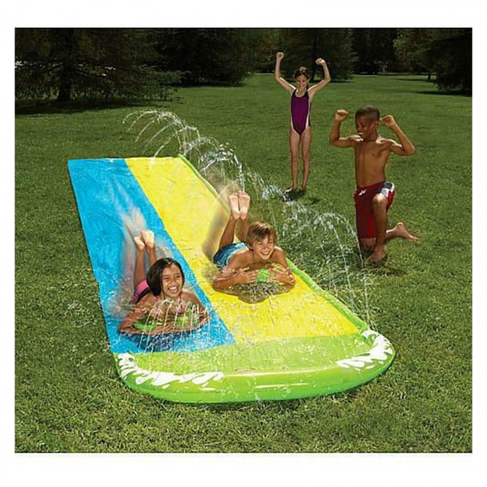 Wham-o 16ft Slip N Slide Double Wave Rider Water Slide