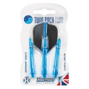 Harrows Twin Pack Dart Flight/Shafts