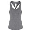  Womens Yoga Knotted Tank Top Black Melange