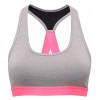  Womens Performance sports bra (medium impact) Silver Melange