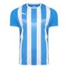 Puma Striped Short Sleeve Jersey Electric Blue-White