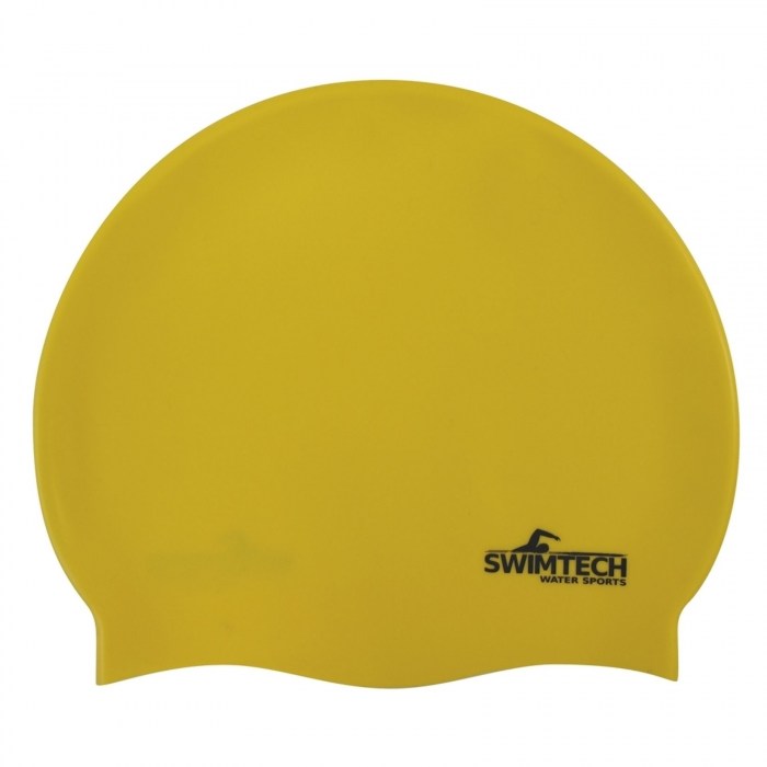 SwimTech Silicone Swim Cap Yellow