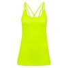 Womens Spaghetti Strap Laser Cut Vest Lightning Yellow