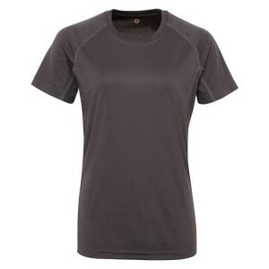 Womens Women's Panelled Tech Tee Charcoal