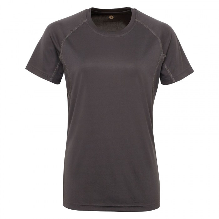 Womens Women's Panelled Tech Tee Charcoal